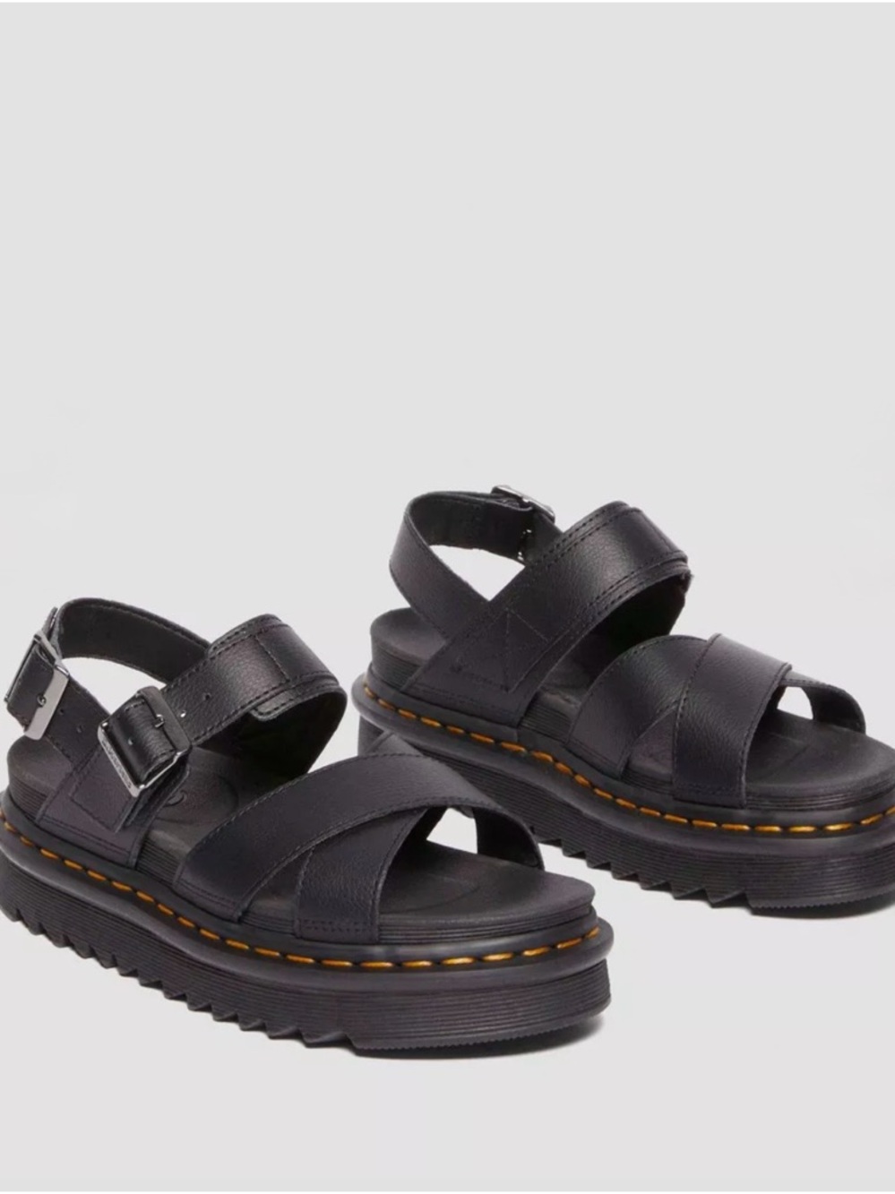 Dr. Martens Black Voss II Platform Sandals